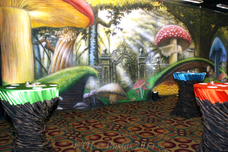 Alice In Wonderland 3 Backdrop - 30X15 - NACE Austin Eat The Heat Event Pic1