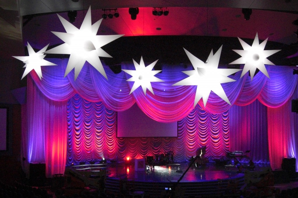 6 star inflatables by AirDD add dimension to any theatrical stage