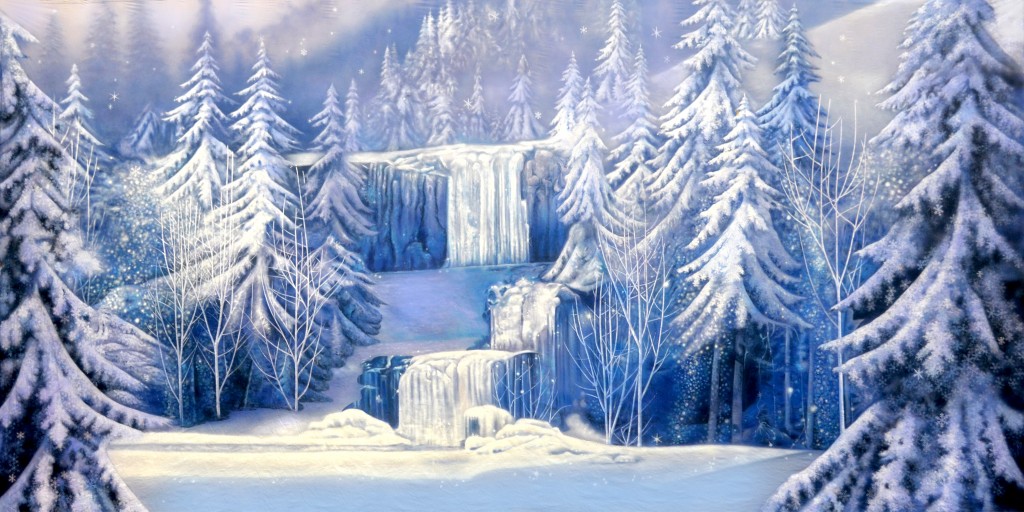 Winter Waterfall 1 Backdrop