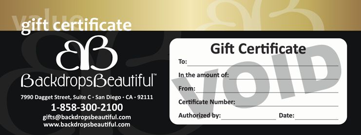 Stocking Stuffer - Backdrops Beautiful Gift Certificate