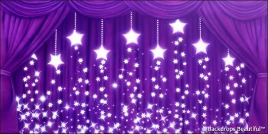 Drapes Purple Stars