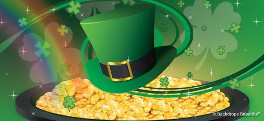 Backdrops: Irish Luck 6 Clovers Digital
