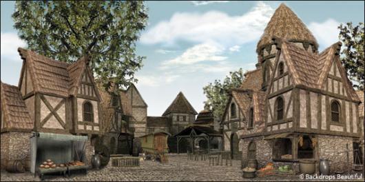 Backdrops: Medieval Village 3