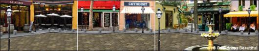 Backdrops: French Street 3 Panel