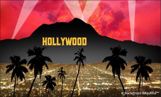 Backdrops: Hollywood Sign 5 Red