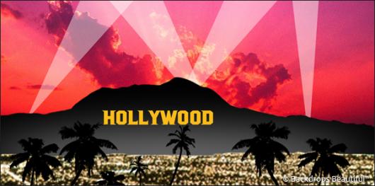 Backdrops: Hollywood Sign 1 Red