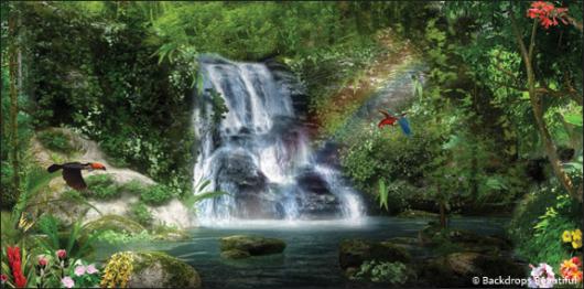 Backdrops: Forest Waterfall 3A