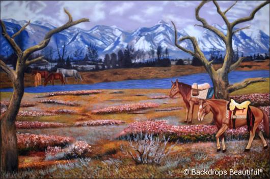 Backdrops: Horses Landscape 1