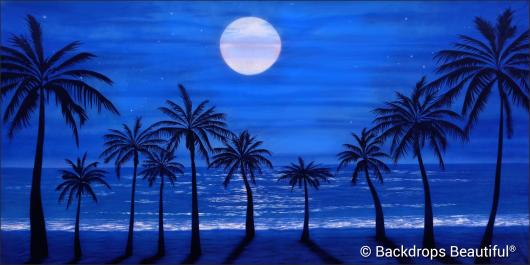 Backdrops: Tropical Beach 17 Moonlight
