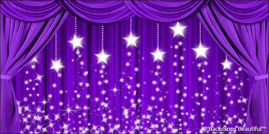 Backdrops: Drapes Purple 3 Stars