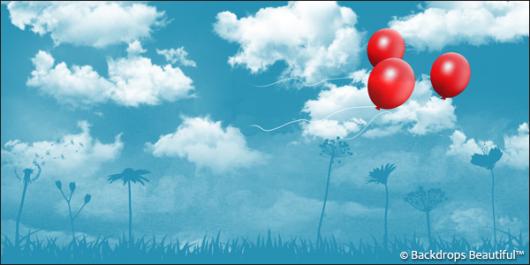 Backdrops: Clouds 8 Balloons