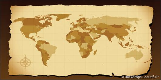 Backdrops: World Map 2 Antique