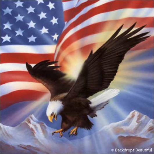 Backdrops: USA Flag 3 Eagle