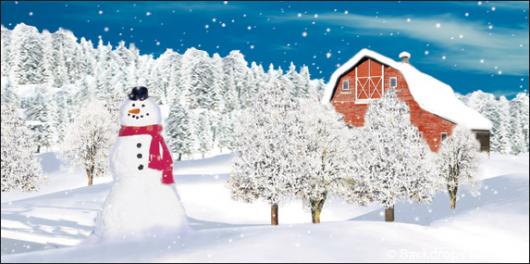 Backdrops: Snowman 3 Barn