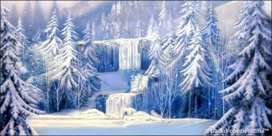 Backdrops: Winter Waterfall 1
