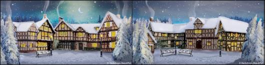 Backdrops: Winter Village 2C Panel