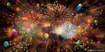 BackDrops: Fireworks Balloons 3B