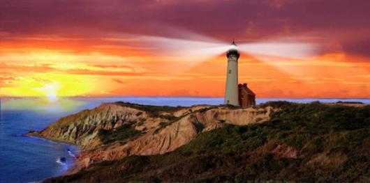 Lighthouse Sunset 1