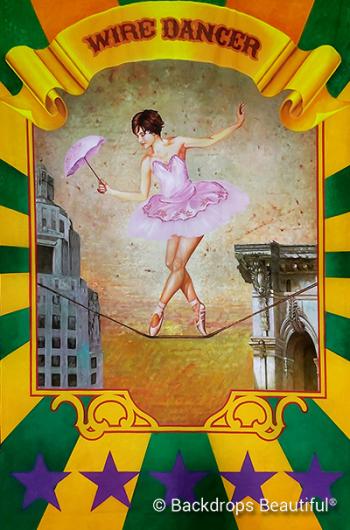 Backdrops: Circus Poster 8 Wire Dancer