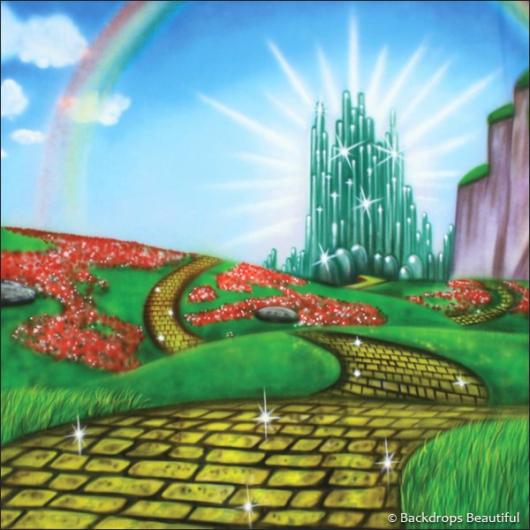 Wizard of Oz Yellow Brick Road With Rainbow Photo Backdrop