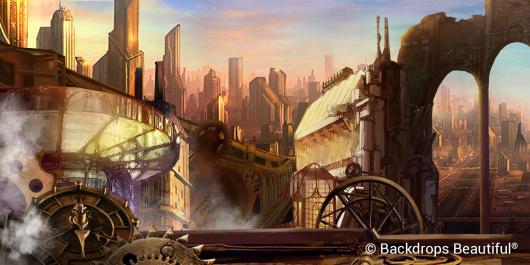 Backdrops: Steampunk 9 Metro