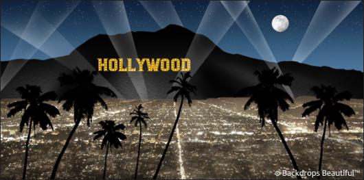 Backdrops: Hollywood Sign 8 Blue