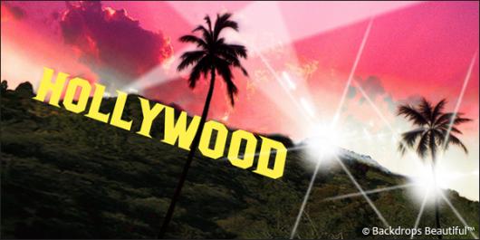 Backdrops: Hollywood Sign 3 Pink