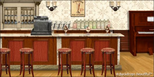 Backdrops: Ice Cream Shop 2 Retro