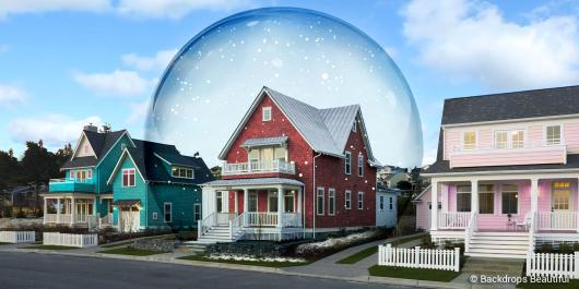 Backdrops: Snow Globe House