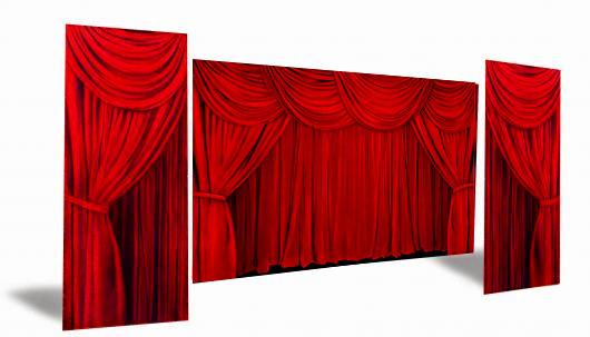 Backdrops: Drapes Red 1 with Legs (Alt View)