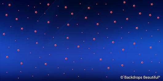 Backdrops: Starry Sky 9 Red Stars