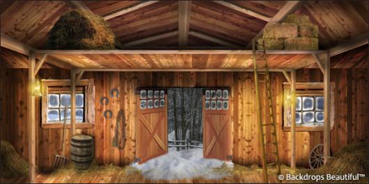 Backdrops: Barn 7 Interior Snow
