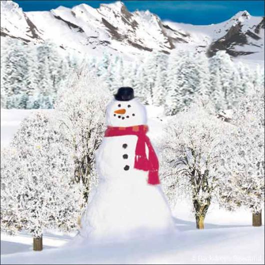 Backdrops: Snowman 2
