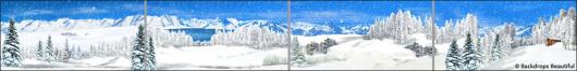 Backdrops: Winter Landscape 4 Panel