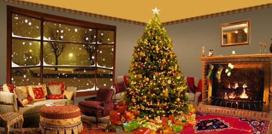 Backdrops: Xmas Home 2