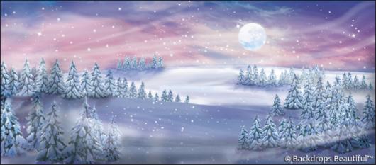 Backdrops: Winter Trees 5 Moon